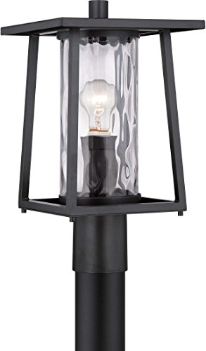 Quoizel Ldg9009K Lodge Outdoor Lantern Post Mount, 1-Light, 100 Watts, Mystic Black (16" H X 10" W) #TOP18