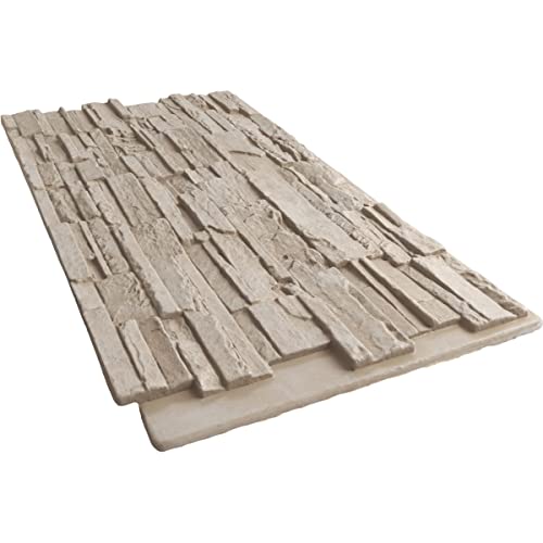 EverStone Cascade Faux Stone Panel, 48 5/8"W x 24 3/4"H x 1 1/4"D, Sea Shell Color by Ekena Millwork - Image 6