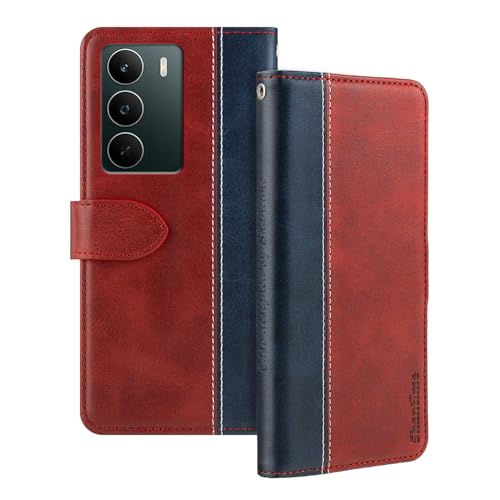 Shantime ���U�[�t���b�v�P�[�X OPPO Realme P3 Lite 5G �Ƃ̌݊������� �J�[�h�z���_�[�t�� RFID�u���b�N �}�O�l�b�g�L�b�N�X�^���h �X�����t�B�b�g �r�W�l�X�ی�J�o�[(���b�h)
