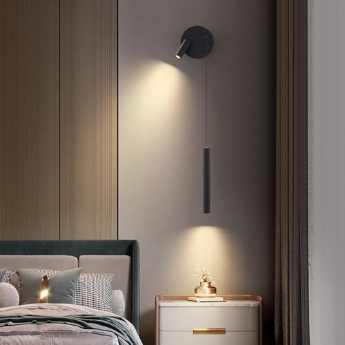 Modern Led Wall Sconce noire réglable éclairage chambre trois tons - 2