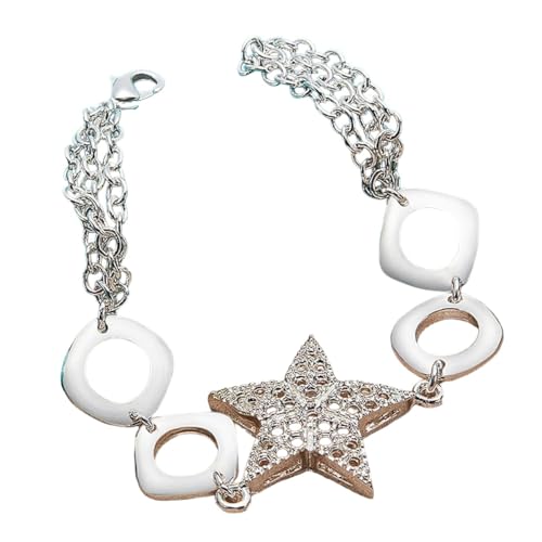 Bracelet beaucoup de chaîne étoile en or creux accessoire mode