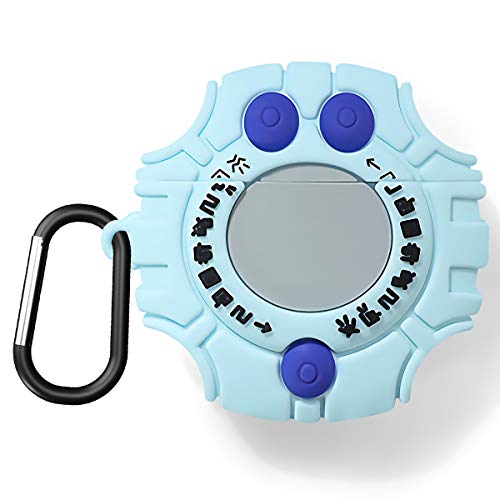 Airpods Silicone Case Cover, Cartoon 3D Fun Funny Cool Kawaii Character Design Skin for Apple Airpods 1st/2nd Charging Case [Best Gift for Girls Boys Kids Teens or Couples] (Digimon)