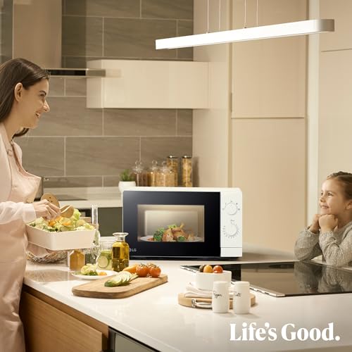 LG MS2082H - Microondas, 20 L, 700W, 5 Niveles de Potencia, Función Descongelado, Interior Fácil de Limpiar, Bloqueo Infantil, Compacto y Seguro, Blanco - imagen 9