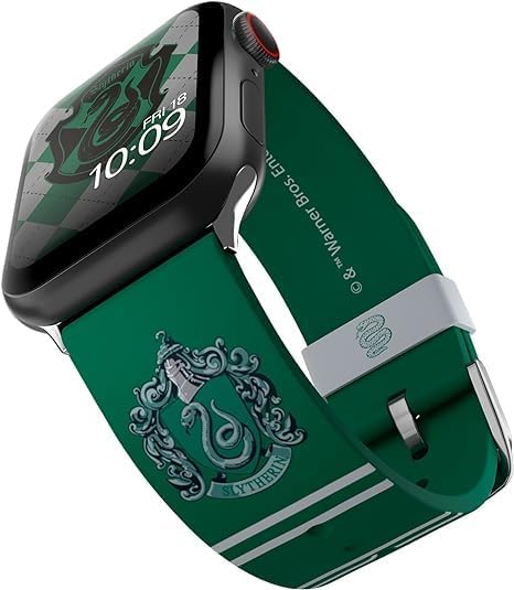 Harry Potter Official Licensed Smart Watch Band Compatible with All Sizes and Series of Apple Watch (Watch Not Included) - Slytherin, Adult, Polyurethane, No Gem