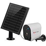 HFWS Solar Powered Security Wireless Camera,Compatible with Alexa and Google Voice,2-Way Audio,Night Vision,Rechargeable 6400mAh Battery,Support SD Card(Not Include),Cloud,HFWS-S3