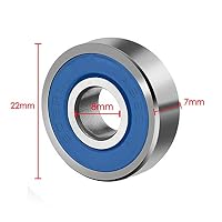 TRIXES 8 Stück 608RS ABEC-9 Gleitlager - Passend für Skateboard, Rollschuhe Roller, Inlineskaten – Ansicht 2