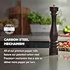 Cole & Mason London Refillable Spice Mill - Kitchen & Home Accessory - Table Black Pepper Grinder - Pepper Mill with Carbon Steel Mechanism - 15, Chocolate Wood