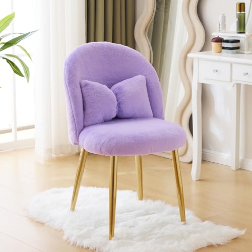 Bonnlo Fauteuil de Salon, Chaise Ergonomique avec Coussin Nœud, Dossier Incurvé sans Accoudoirs,...