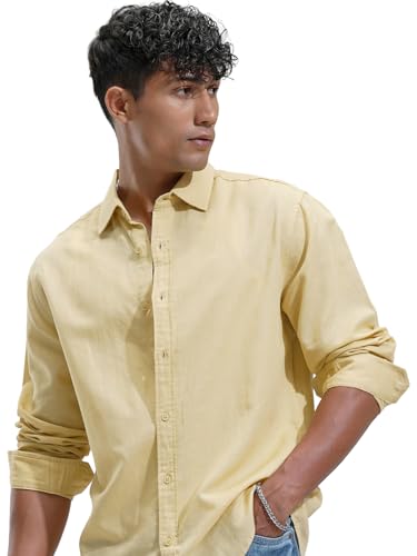 Image of Highlander Men's Relaxed Fit Casual Shirt | Cotton Linen | Relaxed fit | Full Sleeves
