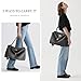 hedexe Genuine Leather Purse for Women: Suede Leather Tote Bag - Fashion Ladies Shoulder Handbag for Travel (Large-Grey)