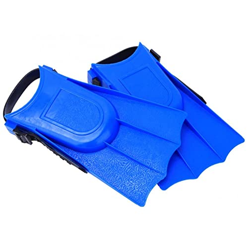 Kids Swimming Fins, 1 Pairs Kids Diving Short Flippers Pvc Adjustable Swimming Training Fins, Lightweight Scuba Flippers For Kids(Blue) #TOP5