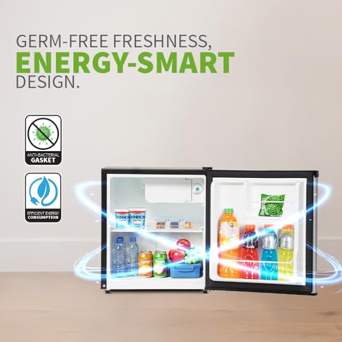 Image of SHARP 50L 2 Star Mini Direct Cool Single Door Refrigerator |Japan 7 Shield Protection|Toughened Glass shelves (Metal Silver, SJ-MRW055N3-PSS)