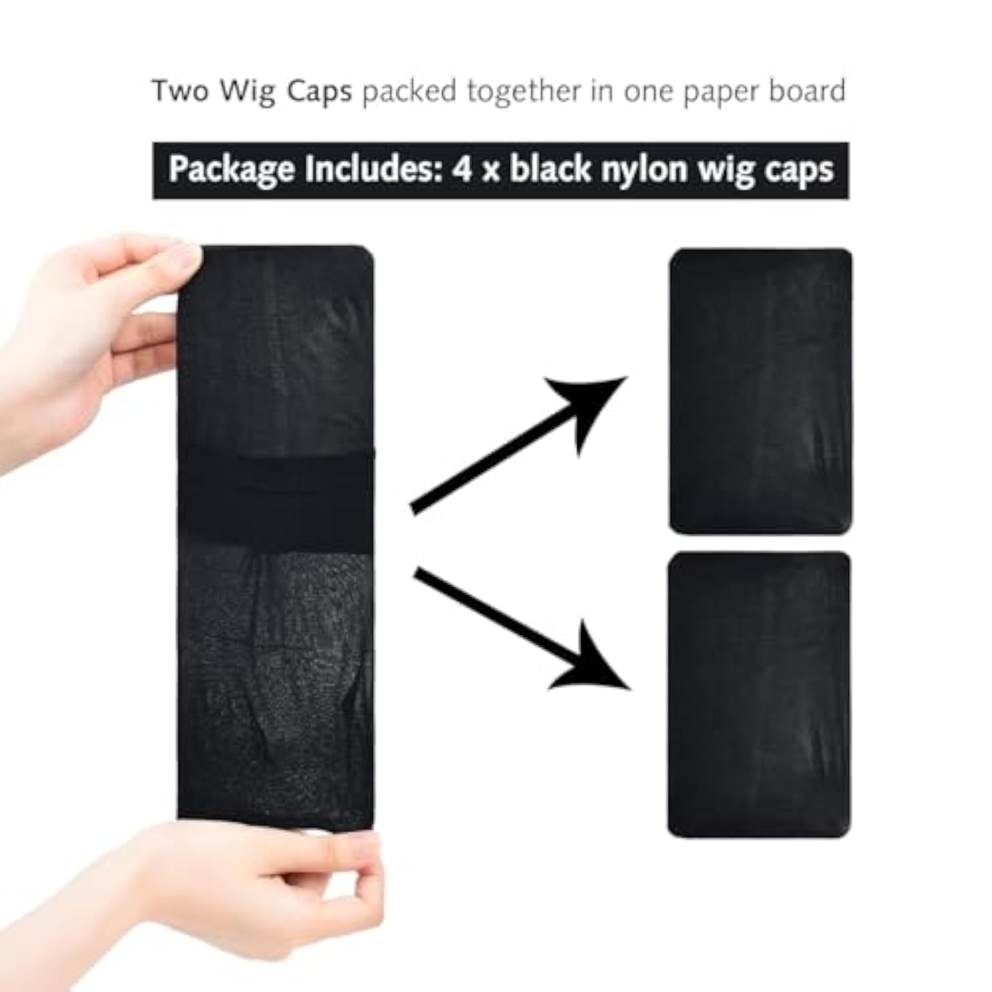 Stretchable Full Head Liner Weaving Black Hair Mesh Net Cap