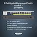 NETGEAR 8-Port Gigabit Ethernet Unmanaged PoE Switch (GS108PP) - with 8 x PoE+ @ 123W Upgradeable, Desktop, Wall Mount or Rackmount, and Limited Lifetime Protection