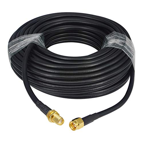 Kaunosta 65Ft Sma Antenna Adapter Male To Female With Connecting Line 20 Meters Rg58 Coaxial Cable Sma Male To Sma Female Car Radio Video Antenna Extension Coax Cable Pure Copper #TOP2