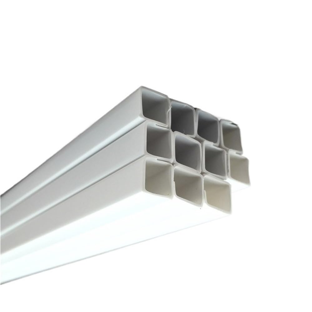 Tubo di plastica fai da te Tubi quadrati in plastica ABS, tubi lunghezza 250/500 mm, in bianca for connettori modello 10 pezzi(500MM*5MM)