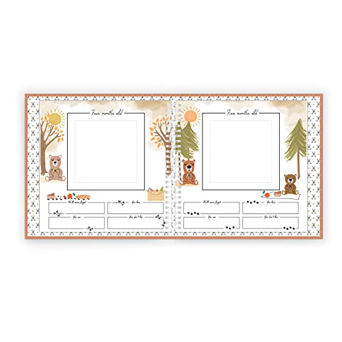 Lucy Darling Teddy Bears' Picnic Theme Luxury Baby Memory Book - First Year Journal Album Photo Book To Capture Precious Memories - Keepsake Pregnancy Baby Record Book For Boy Or Girl #TOP3