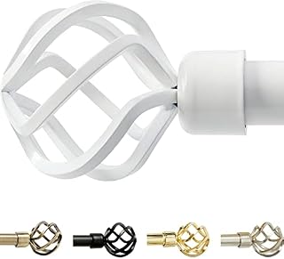 gbHome Empyrean Grace Curtain Rod Metal Cafe Rod Window Treatment Rod Drapery Rod (122-213 cm, Chrome)