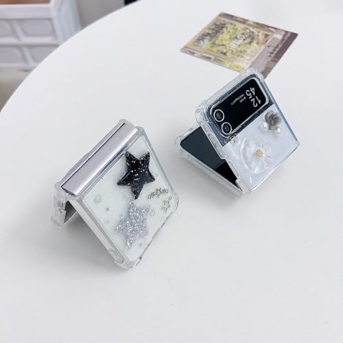 Coque Samsung Z Flip 5 4 3 Crystal Star Rigide et Transparente