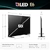 Hisense 50" E6 Cinema Series Hi-QLED 4K UHD Smart Fire TV (50E6QF, 2025 Model) - AI Light Sensor, Dolby Vision · Atmos, Voice Remote with Alexa, Motion Rate 120, HDR 10+ Adaptive, Game Mode Plus