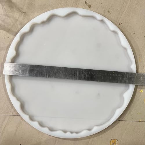 Image of R H Lifestyle Round Silicone Moulds for Resin Art, Coaster Mould, Agate, Resin Art and Craft Materials, Tray Plate Mould 16 Inch
