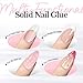 AZUREBEAUTY Solid Nail Glue Gel for Nail Tips, 30g Gel Nail Glue for Acrylic Nails, Clear Hard 3D Gel for False Nail Tips, Super Strong Gel UV Light Cured, DIY Nail Art Home and Salon Use