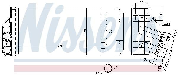 NISSENS Wärmetauscher, Innenraumheizung 71157