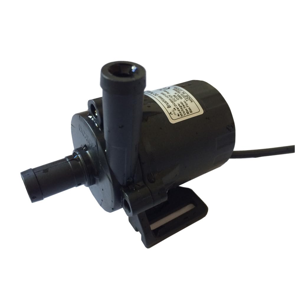 SHYSKY DC50K-12120S - Bomba de agua micro sin escobillas de 12 V CC, mini bomba sumergible de 54 W, 12 m, 1260 lph, bajo ruido para circulación de agua, presurización, refrigeración