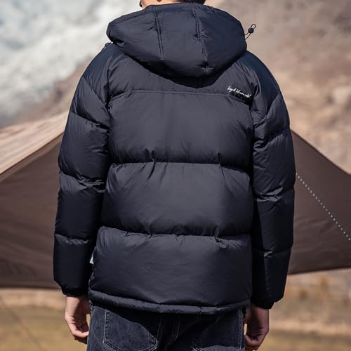 Image of Duck Down Jackets For Men,Mens Puffer Jacket For Cold Protection And Warmth,Hooded Mens Winter Coat,90 White Duck Down