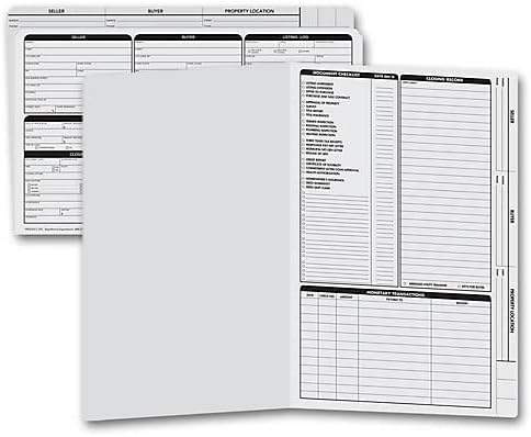 ABC Real Estate Folder, Legal Size, Right Panel, Preprinted, Gray (50 Folders)