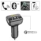 Hama Bluetooth FM Transmitter fürs Autoradio mit Kfz Ladegerät, Freisprecheinrichtung (Auto Adapter für Zigarettenanzünder Buchse mit Anschlüssen für microSD, USB Stick und QC 3.0 zum Laden) Silber