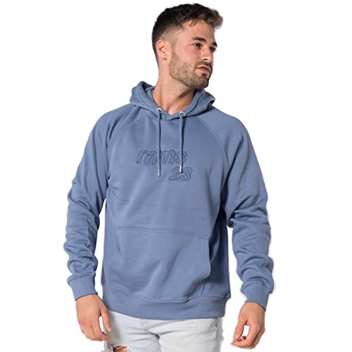Sweat à capuche bleu ORGANICA XL et sa broderie texturée 3D premium