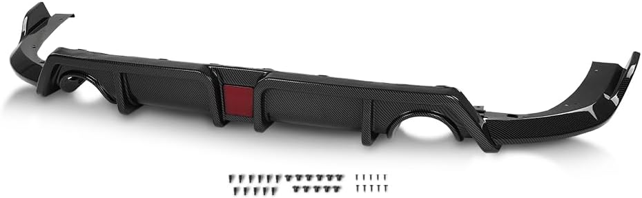 GRAND ORANGE Rear Diffuser Compatible with Honda Civic 2016 2017 2018 2019 2020 2021 Rear Bumper Diffuser Lip Carbon Fiber
