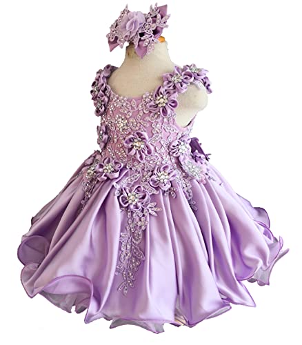 Jenniferwu G535 Infant Toddler Baby Newborn Little Girl's Pageant Party Birthday Dress Lilac (As1, Age, 18_Months, 24_Months) #TOP3