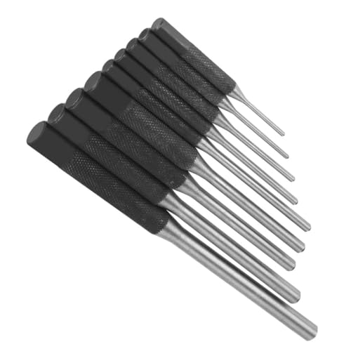 [Heavy-Duty Punch Set] 9PCS Steel Roll Pin Punches - Mechanics Tool Kit for Professionals - Durable Punch Tools Included - Thumbnail 5