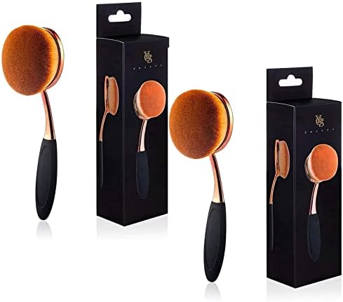 Yoseng Oval Foundation Brush Large Toothbrush makeup brushes Fast Flawless Application Liquid Cream Powder Foundation（Pack of 2）
