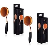 Yoseng Oval Foundation Brush Large Toothbrush Makeup Brushes Fast Flawless Application Liquid Cream Powder Foundation（Pack of 2）