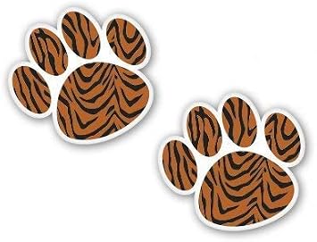 Tiger Paw Prints Cute Vinyl Sticker - Car Phone Helmet Bumper Sticker Decal