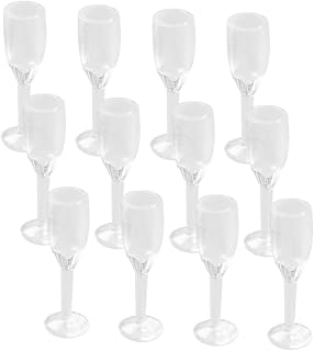 CAXUSD 20 Pçs Casa De Boneca Playset Acessórios Óculos De Boneca Copos De Plástico Copos De Bebida De Casa De Bonecas Copos De Bebida Mini Copos De Tiro Em Miniatura Copos De Vinho Em