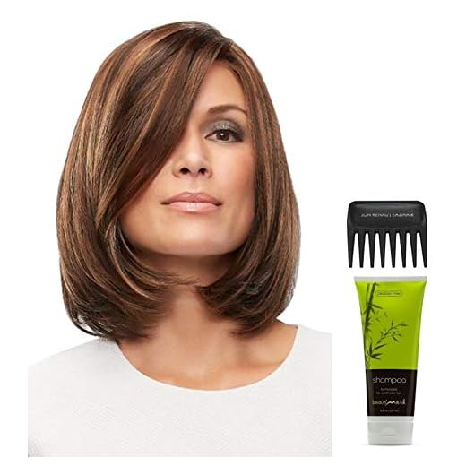Bundle - 4 items: Cameron Large Wig by Jon Renau, Christy's Wigs Q & A Booklet, BeautiMark Synthetic Shampoo & Wide Tooth Comb - Color: 8RH14