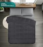 Utopia Bedding Bettdecke 135 x 200 cm, leichte Bettdecke mit Polyesterfüllung für 4 Jahreszeiten, Mikrofaser, für 1 Person (Grau)