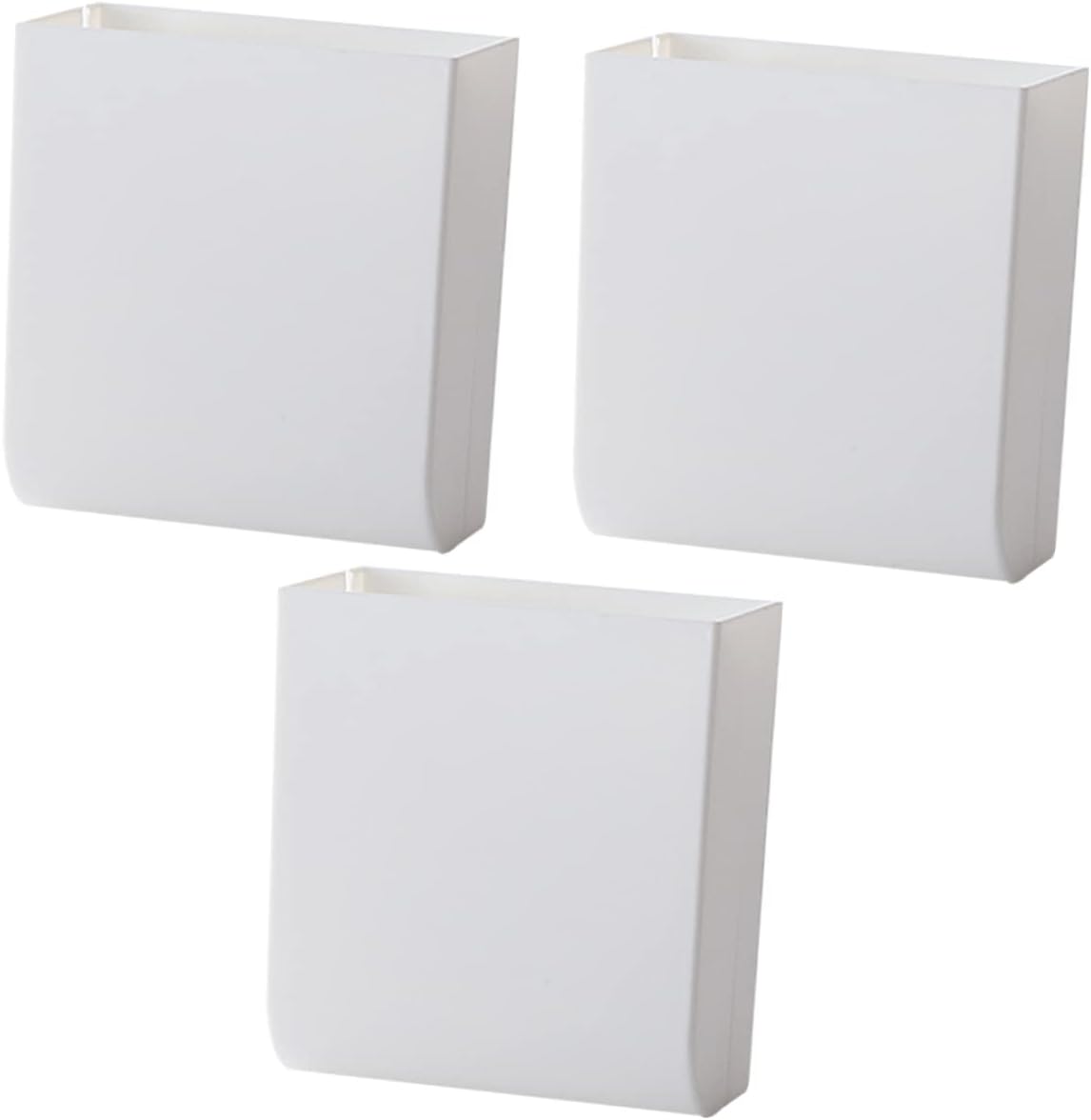 WOONEKY Remote Control Storage Box Set 3pcs Wall Mountable Storage Bins Labels for Home
