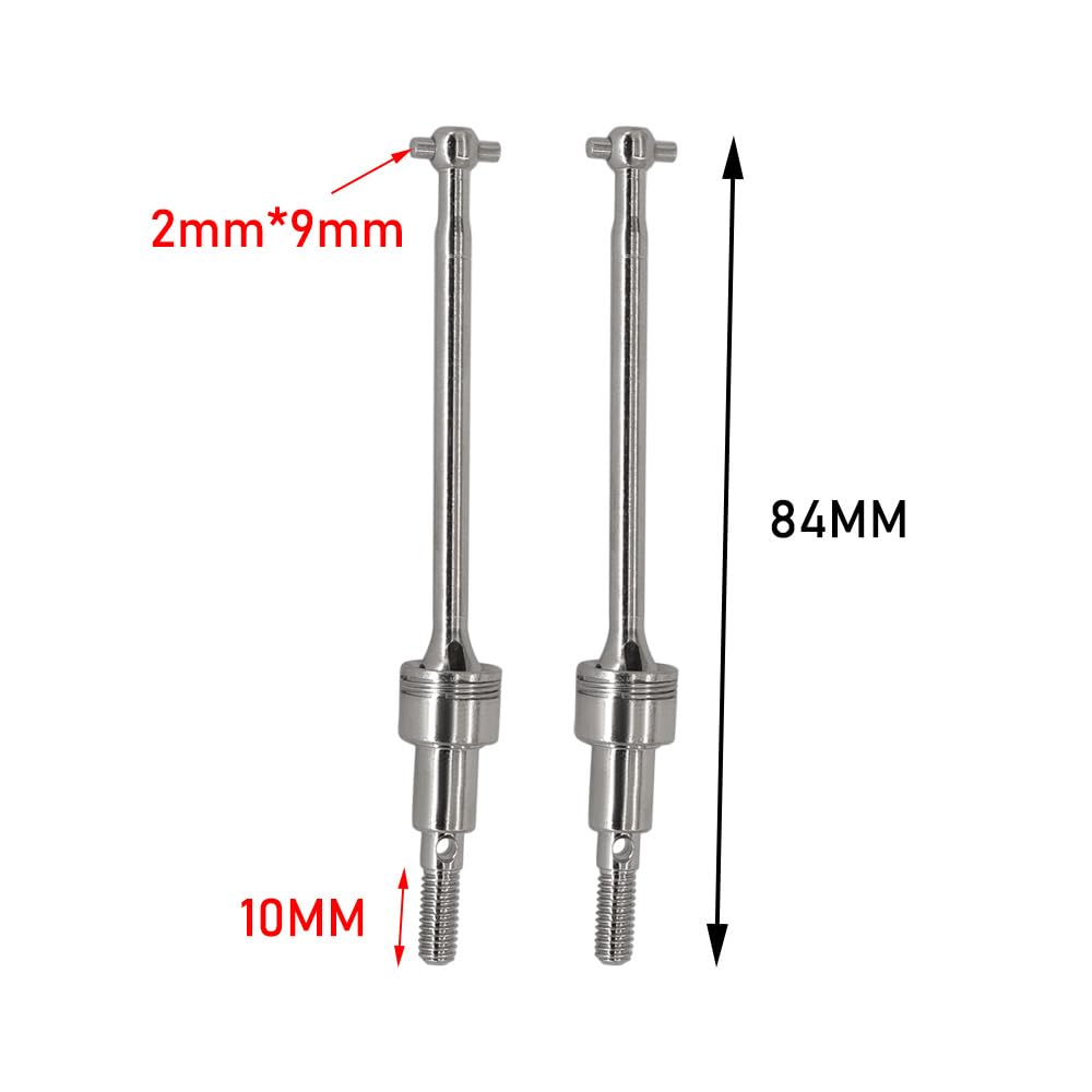 Metal Front and Rear Drive Shaft CVD Dogbone Kits Set for 1/10 SCY Brushless 16101 16102 16103 Pro(Front Drive Shaft)