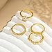 Fashion Gold Rings That Don't Tarnish Size 7 8 9 10 Dainty Gold Plated Ring Set Non Tarnish for Women Stackable Cubic Zirconia Rings Wedding (Gold3-Big Crystal, 9)