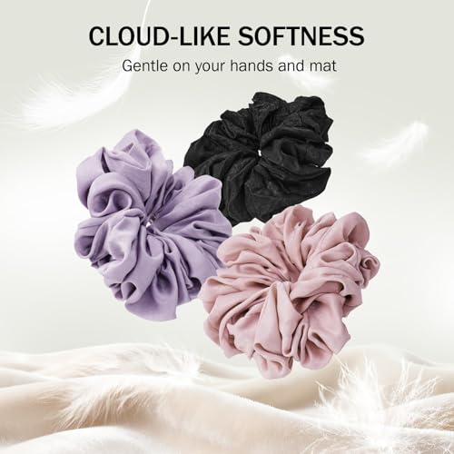 Slim Panda Yoga Mat Scrunchie,Style & Cute Mat Holder,Stretchable Velvet Fabric Fit All Standard Yoga Mats (mat not included)(Pink) by Slim Panda - Image 2