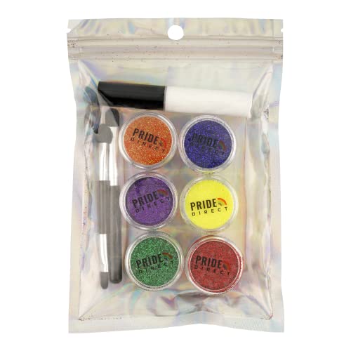 Pride.Direct® Glitter Kit | Glytter Kit | Glitter Schminke | Glitter Gesicht | Pride LGBT Party | LGBT Accessoire | Pride Accessoire | Face Glitter | Glitzer Gesicht Cover