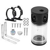 Réservoir d'eau en plastique - ce réservoir d'eau cylindrique transparent et tête de bouchon et son ensemble d'anneau correspondant sont conçus spécifiquement pour les systèmes de refroidissement par eau des ordinateurs pc, offrant un maintien fiable et efficace de votre PC frais, radiateur