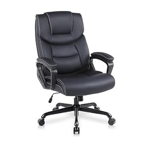 ralex-chair Executive Office Chair, Ergonomic Desk Leather Chair, Black