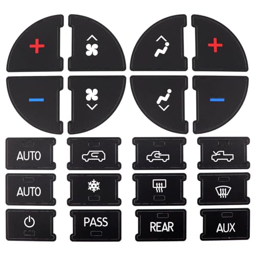 FZJDSD AC Dash Button Repair Kit Sticker for Fixing Ruined Faded AC Control and Radio Dash Buttons Compatible with GMC Compatible with Chevrolet