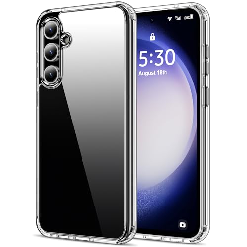 HOOMIL Case for Samsung Galaxy S23 FE 5G 6.4-Inch, Non-Yellowing, Drop Protection, Anti-Scratch, Transparent Hard Back Phone Cover - Crystal Clear
